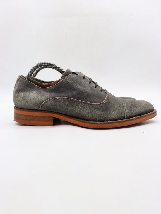 Donald J Pliner Embe Shoes Men\'s Size 9 M Gray Distressed Suede Cap Toe Shoes main image 11